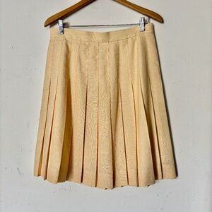 Talbots Light Yellow Pleated Skirt